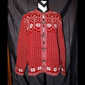 Croft & Barrows Red/White Holiday Cardigan